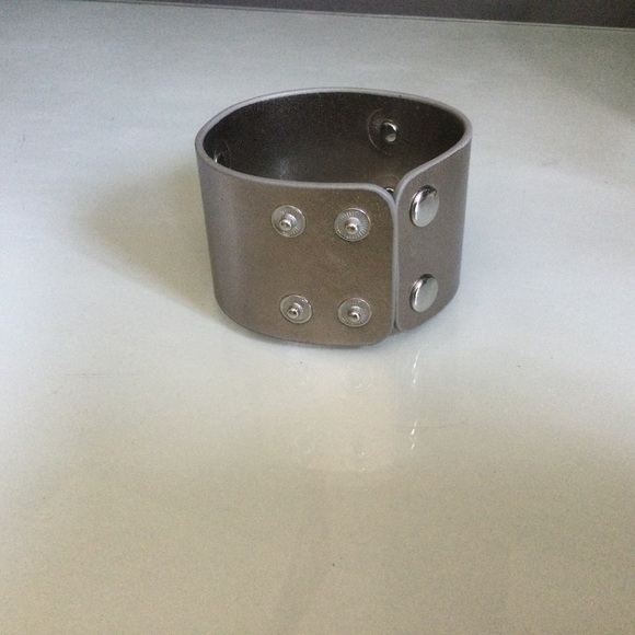 Leather & Metal Cuff Bracelet - Picture 5 of 5